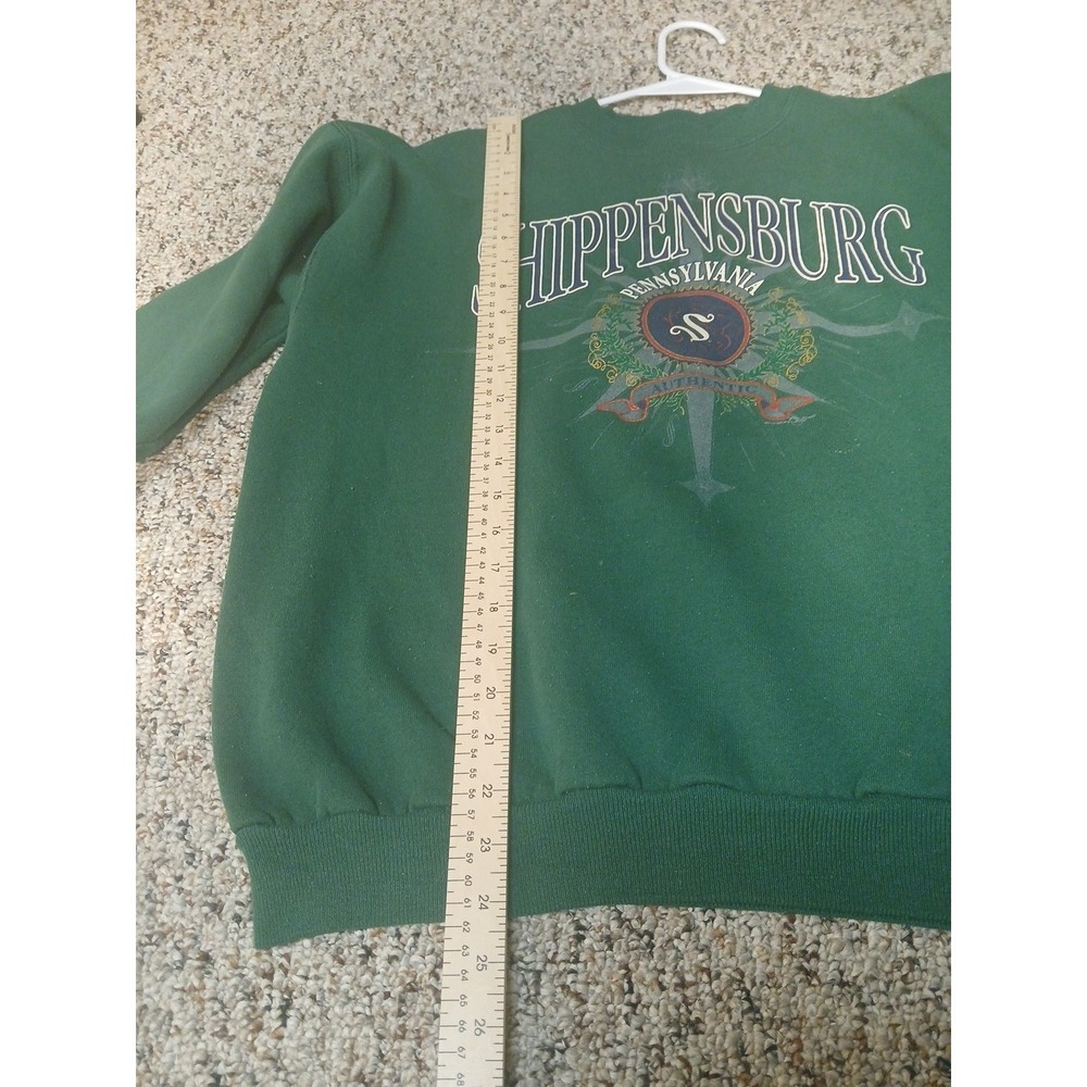 VTG Shippendsburg University Sweatshirt CrewNeck Green‎ Size L  Hanes Tag 90s!! - Picture 7 of 8